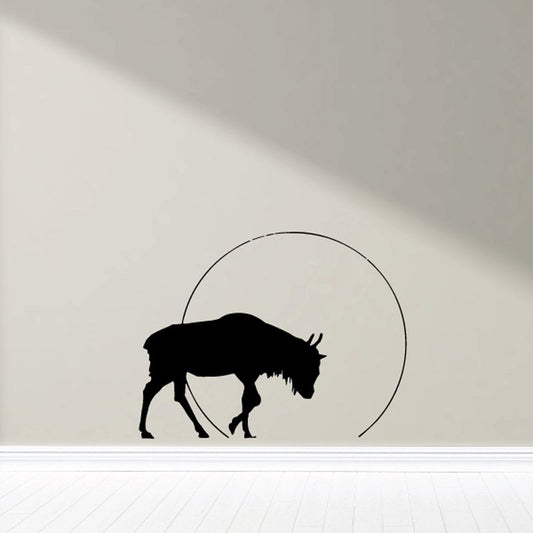 Image of Bison Buffalo and Moon Decal