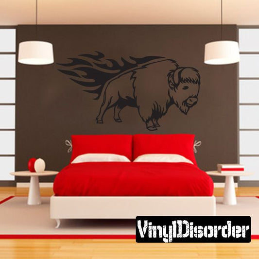 Image of Bison on Fire Decal