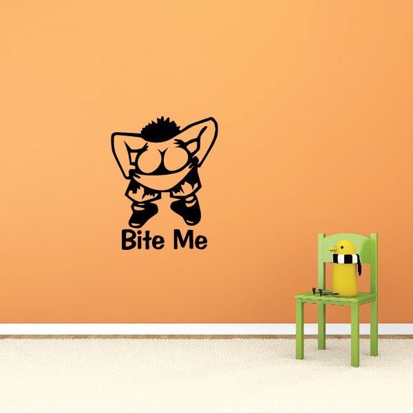 Image of Bite Me Mooning Decal