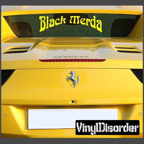 Image of Black Merda Decal