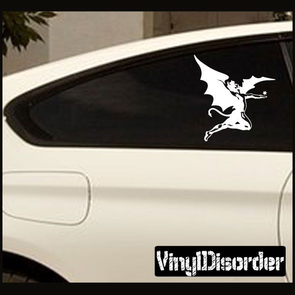 Black Sabbath Guy decal with a white winged figure and stylized text on a dark surface