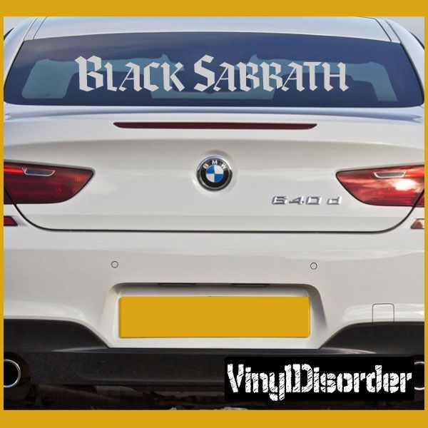 Image of Black Sabbath Text Decal