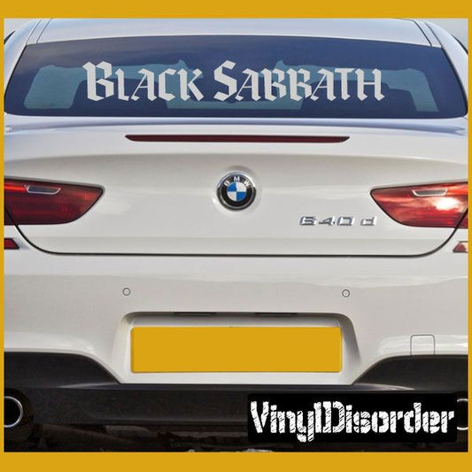 Image of Black Sabbath Text Decal