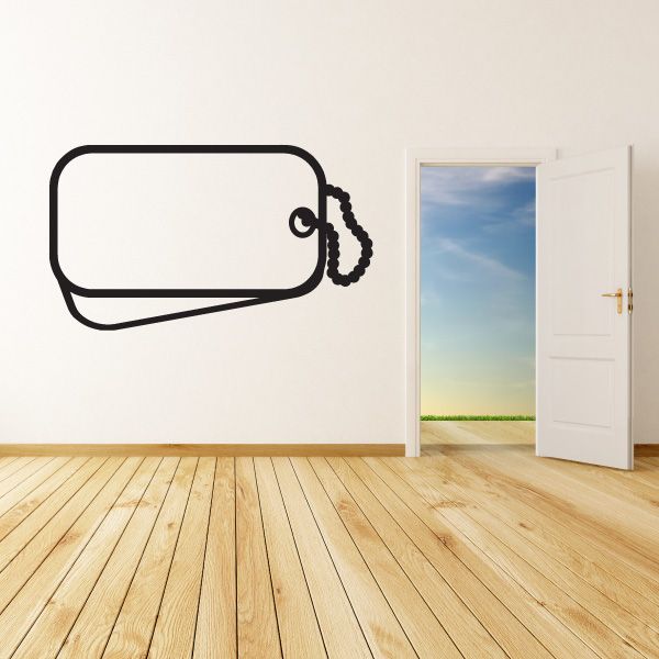 Image of Blank Dog Tag Decal