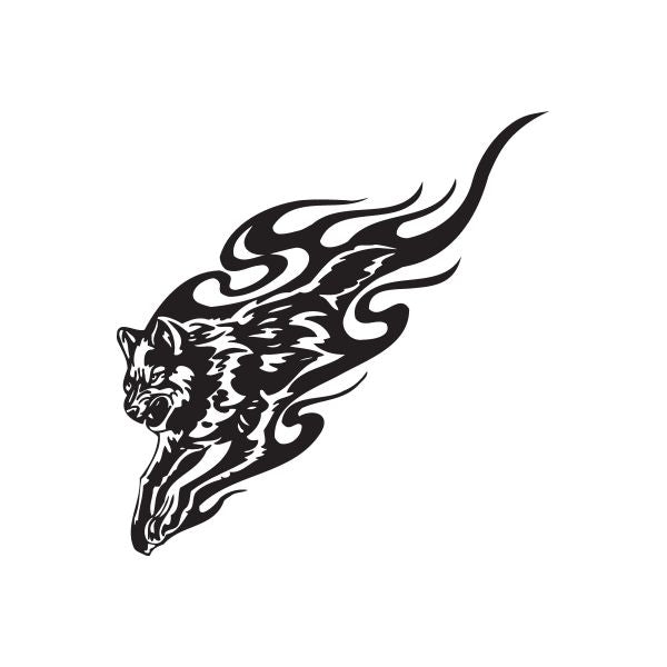 Image of Blazing Dash Wolf Decal