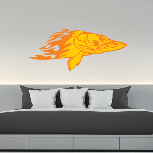 Image of Blazing Fish Swimming Sticker