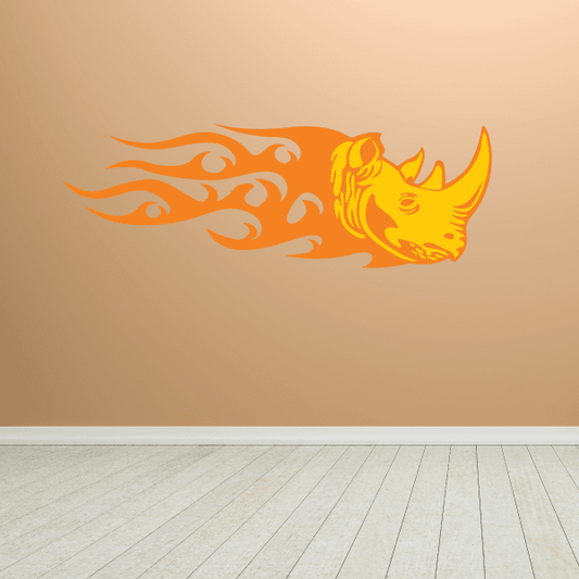 Image of Blazing Head Rhino Sticker