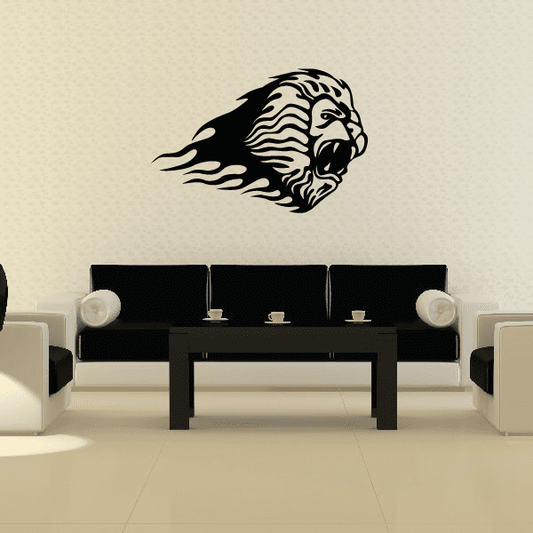 Image of Blazing Lion Head Decal