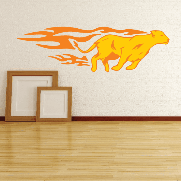 Image of Blazing Trail Cougar Running Sticker