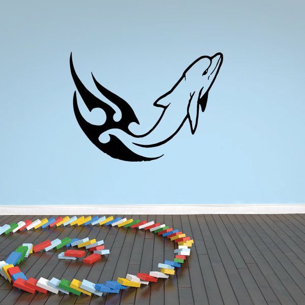 Image of Blazing Waves Dolphin Decal