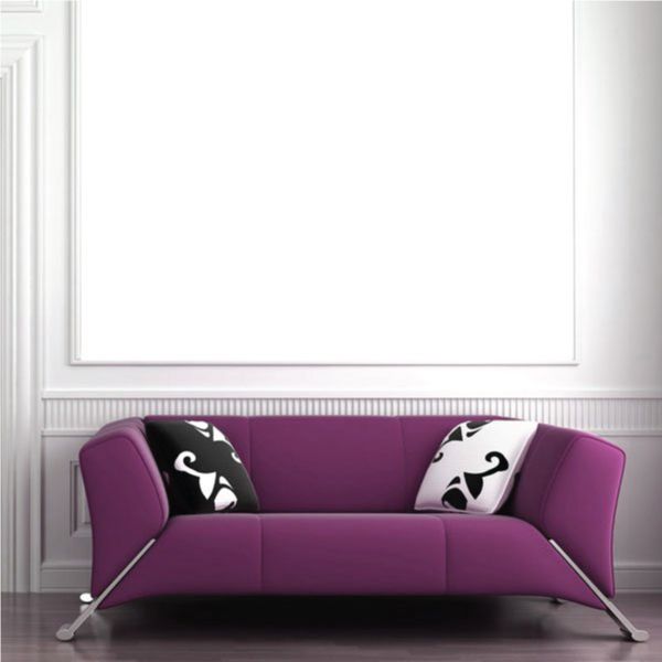 Blender decal on dark pillow with white icon