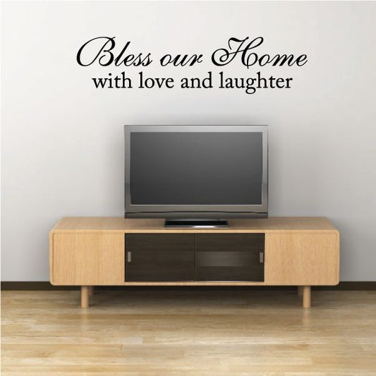 Image of Bless Our Home With Love and Laughter Wall Decal