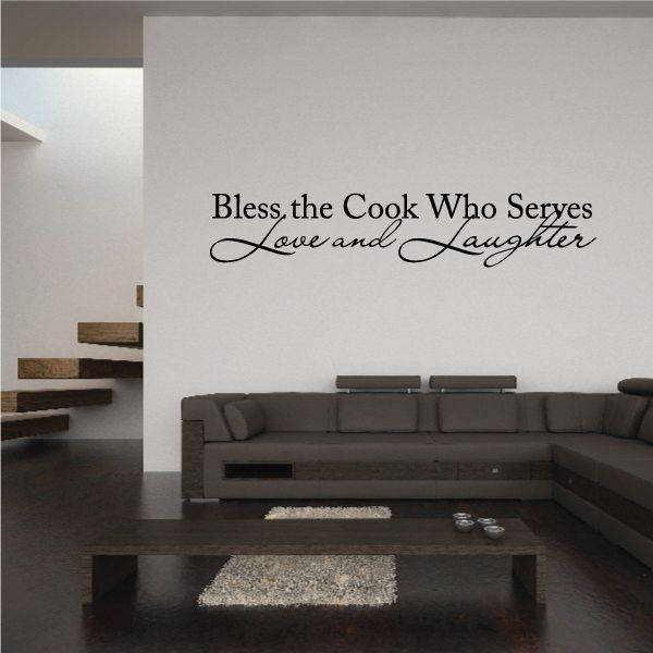 Image of Bless The Cook Who Serves Love and Laughter Wall Decal