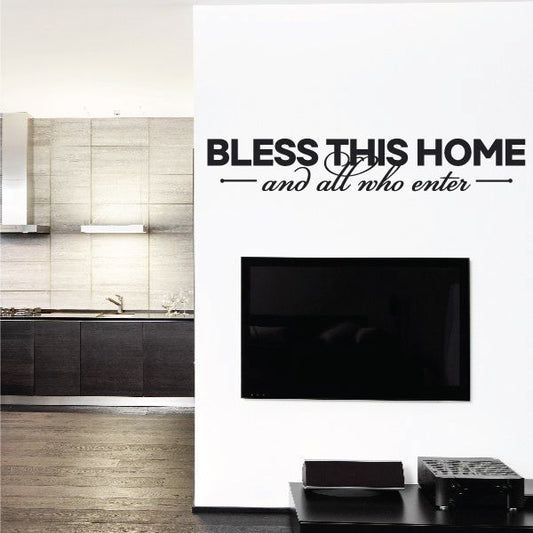 Image of Bless This Home And All Who Enter Welcome Wall Decal