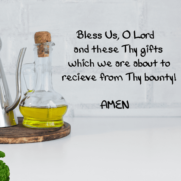 Image of Bless us o lord and these thy gifts which we are about to receive from thy bounty AMEN Wall Decal