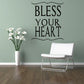 Bless Your Heart wall decal with decorative script text reading “BLESS YOUR HEART”
