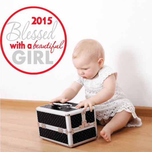 Image of Blessed with a Girl Printed Die Cut Decal