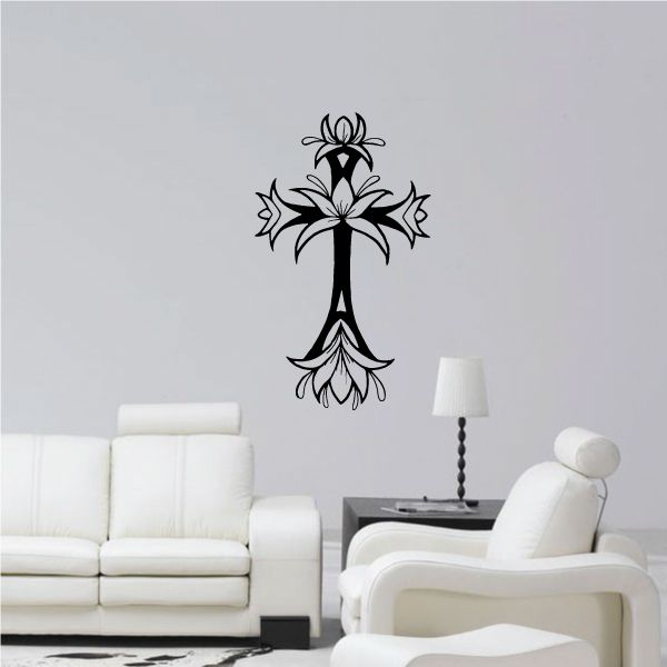 Image of Blooming Cross Decal