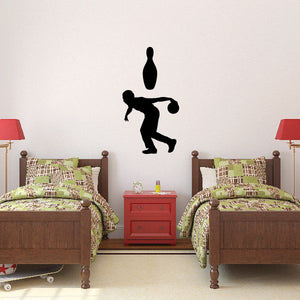 Black pinball player wall decal silhouette