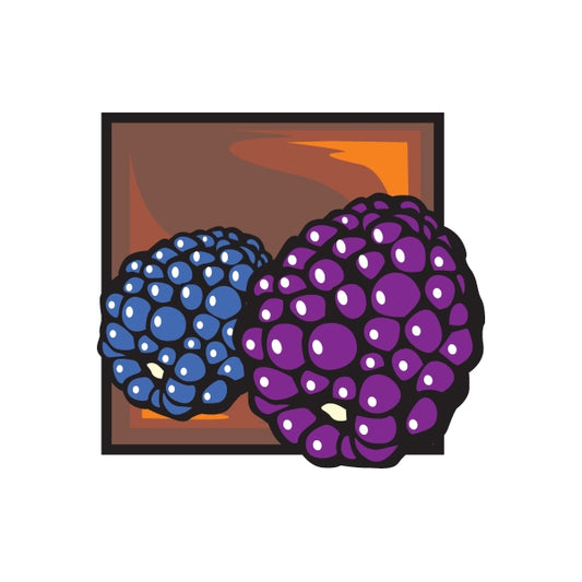 Image of Blue and Purple Berries Sticker