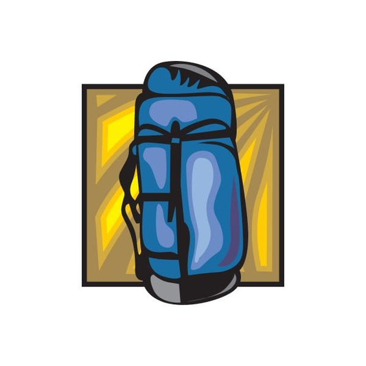 Image of Blue Camping Backpack Sticker