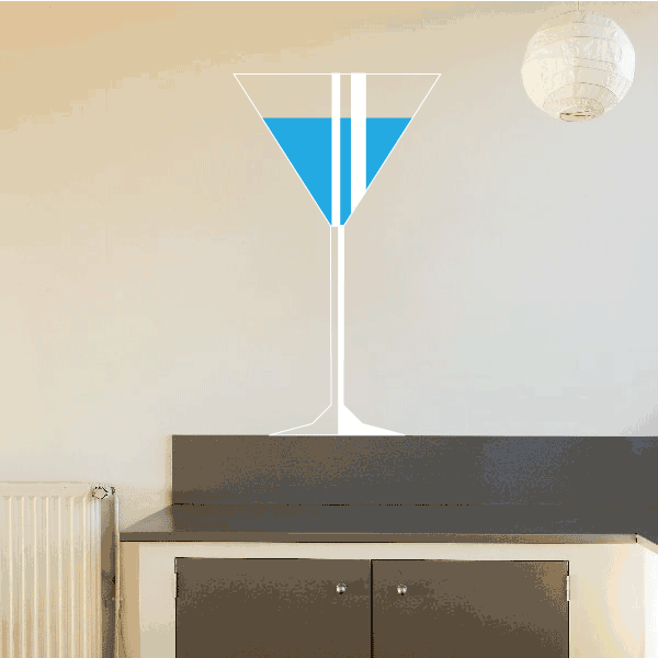 Image of Blue Martini Sticker