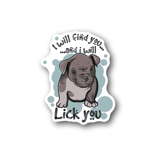 Image of Blue Pitbull Pup Sticker