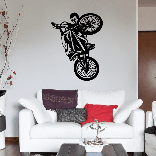 Image of BMX Bike Wall Decal - Vinyl Decal - Car Decal - CDS013