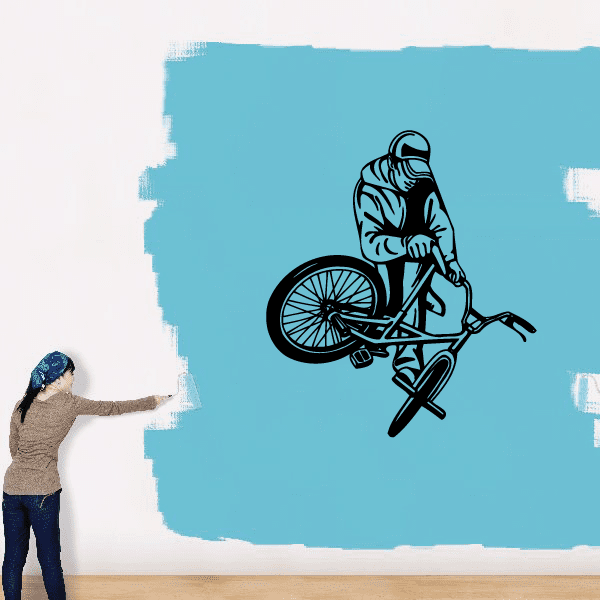 Image of BMX Bike Wall Decal - Vinyl Decal - Car Decal - CDS019