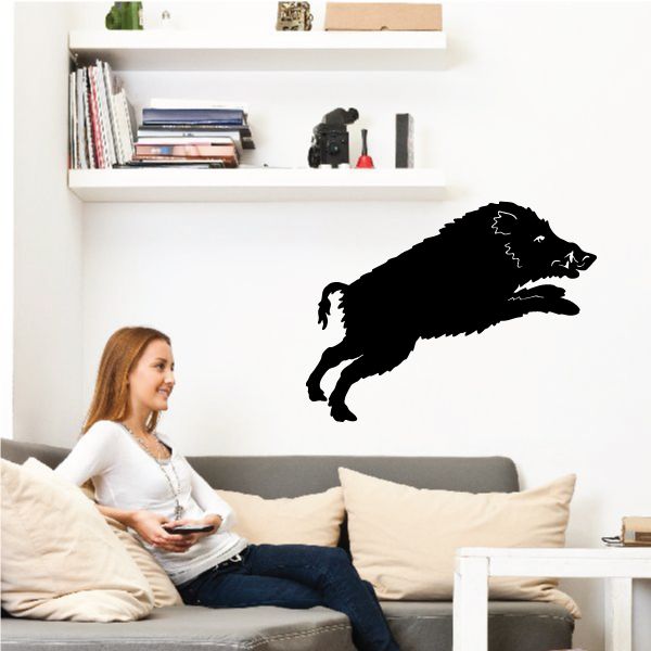 Image of Boar Jumping Decal