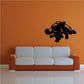 Smiling boar vinyl wall decal, black silhouette