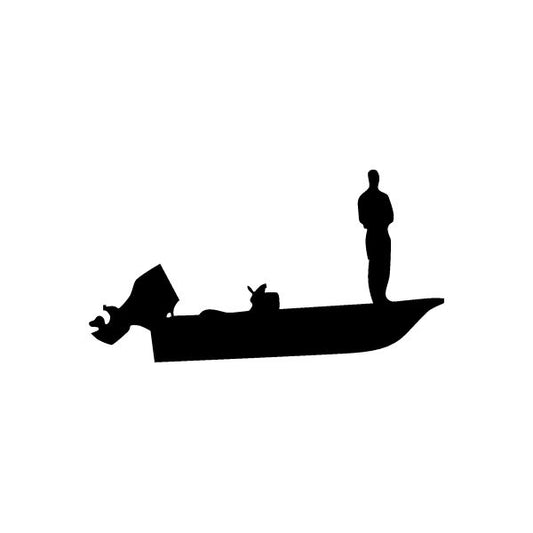 Image of Boat Rod Fishing Wall Decal - Vinyl Decal - Car Decal - DC0073