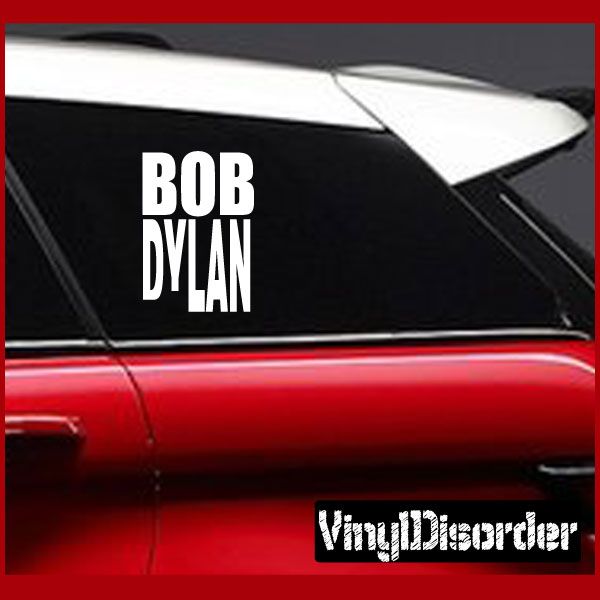 Image of Bob Dylan Text Decal