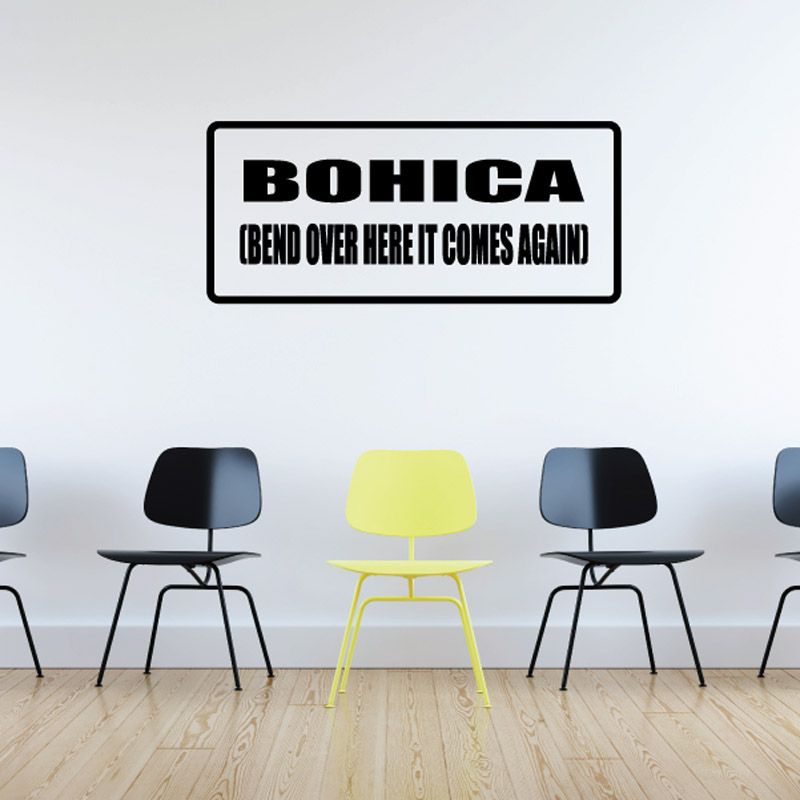 Image of BOHICA Bend over here it comes again Decal