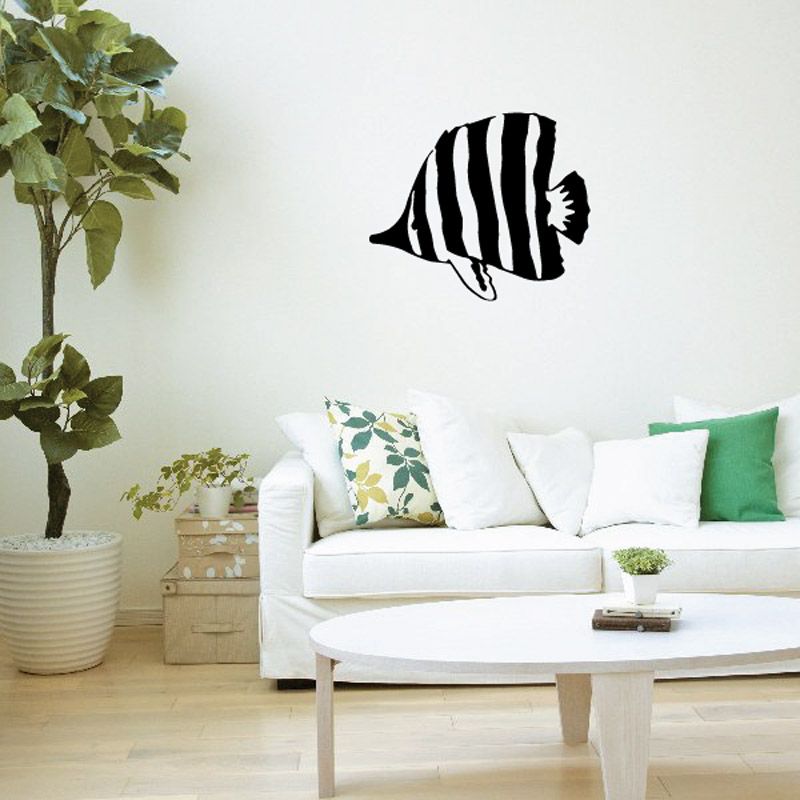 Image of Bold Banded Butterfly Fish Decal