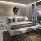 Bison head wall decal in black and white