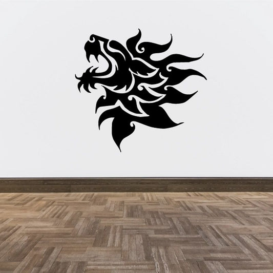 Image of Bold Fire Mane Lion Decal