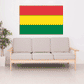 Bolivia flag sticker with horizontal red, yellow, and green stripes