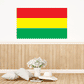 Bolivia flag sticker with red, yellow, and green horizontal stripes