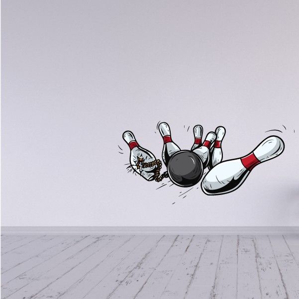 Image of Bowling Ball Strike Pins Decal