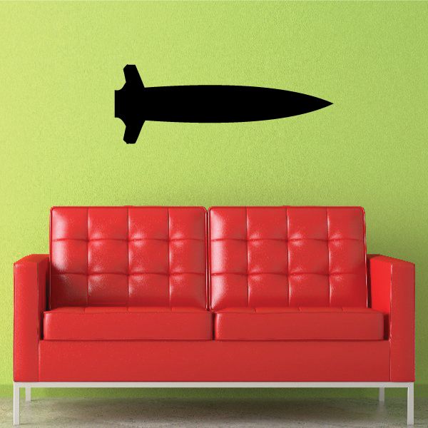 Bomb decal with black bomb silhouette