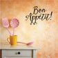 Bon Appetit! wall decal with fork, spoon, and knife graphic