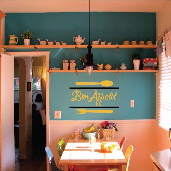 Image of Bon Appetit Spoon and Fork Wall Decal