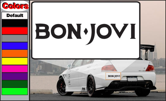 Image of Bon Jovi Straight Text Decal