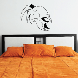 Bone winged helmet decal, white skull helmet with black horns and wings