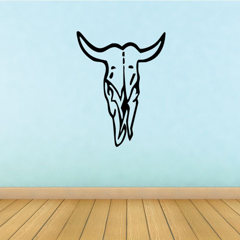 Image of Boney Bull Head Decal