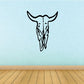 Black bull head decal with bony pattern and horns