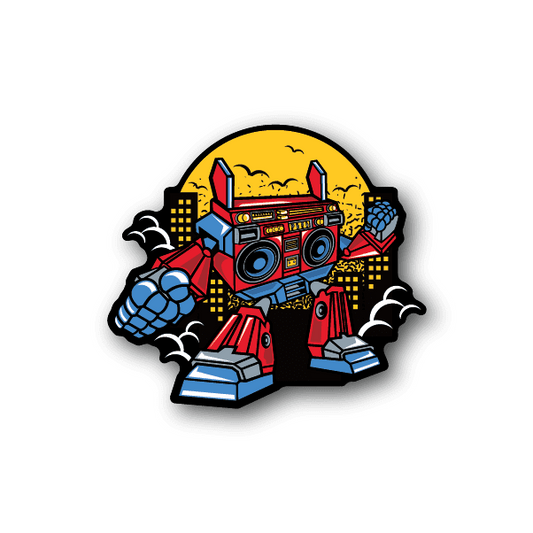 Image of Boombox Robot Sticker