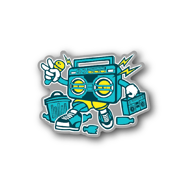 Image of Boombox Sticker