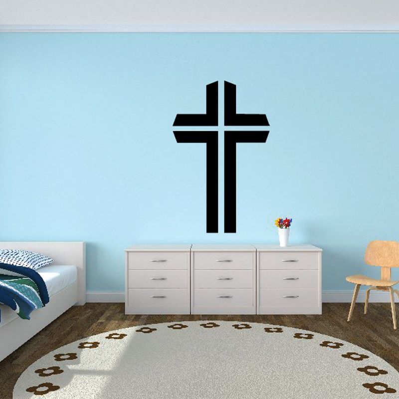 Image of Bordered Cross Decal